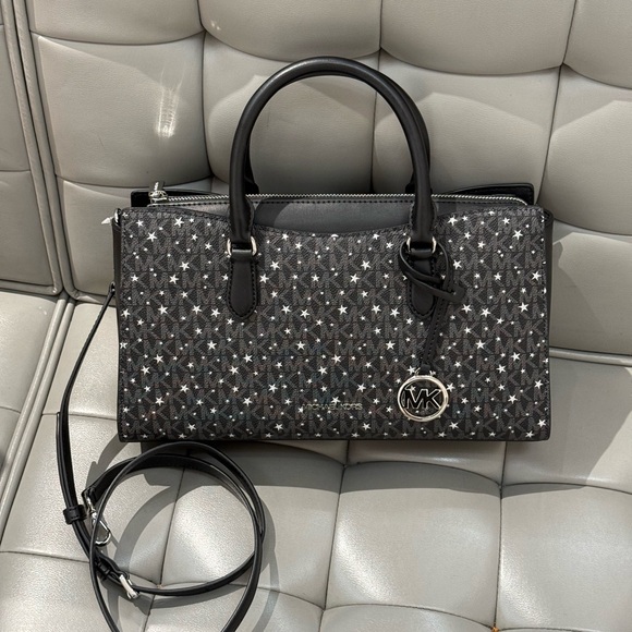 Michael Kors Black and Silver Star Satchel - Picture 1 of 11